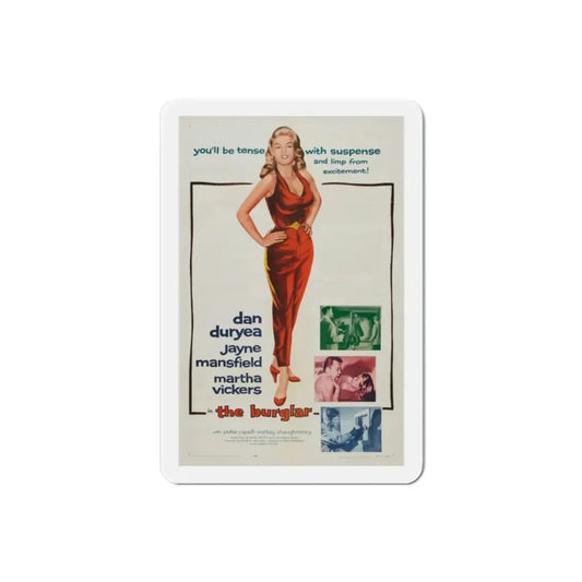 The Burglar 1957 Movie Poster Refrigerator Magnet 2 Inch - The Sticker Space