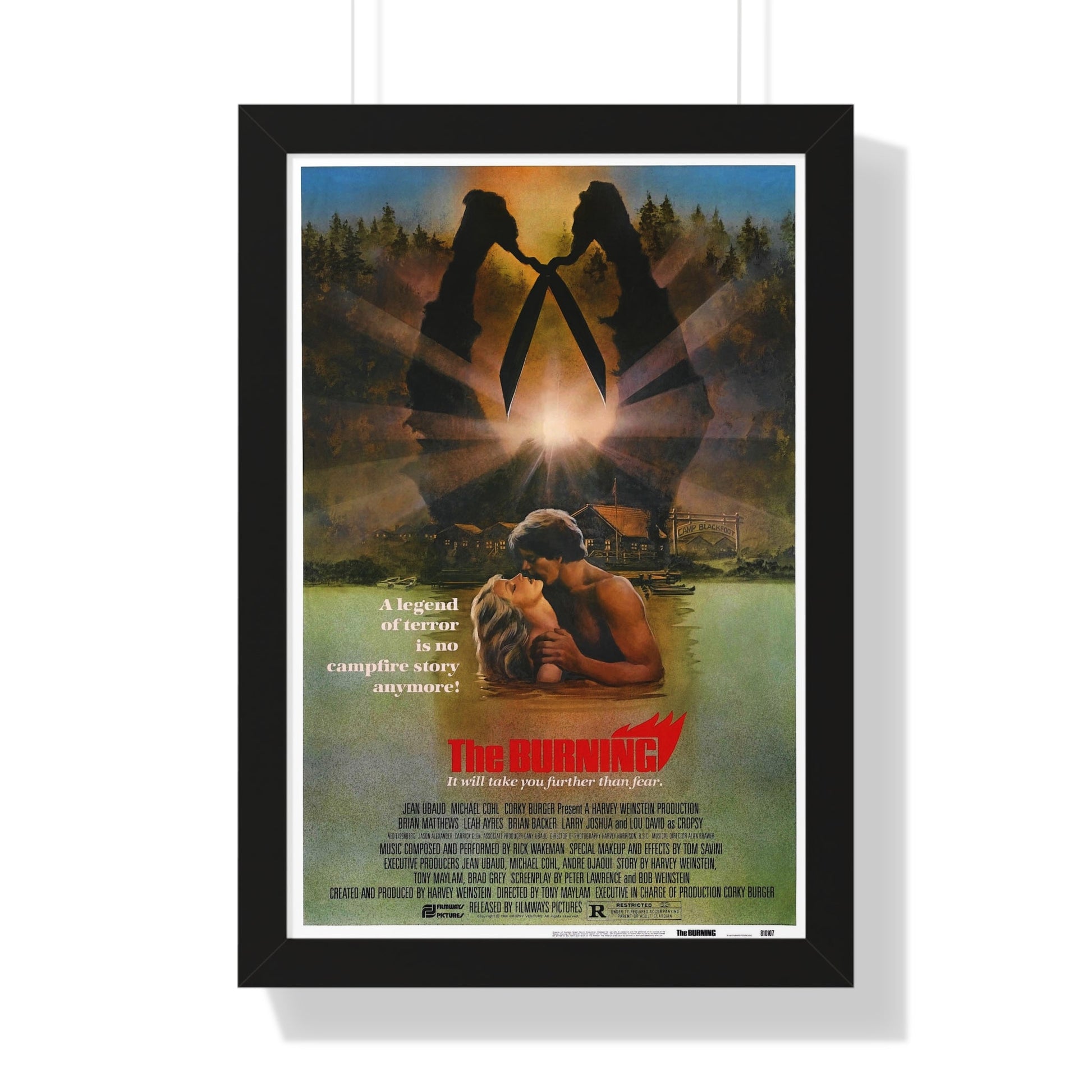 THE BURNING 1981 - Framed Movie Poster-16″ x 24″-The Sticker Space