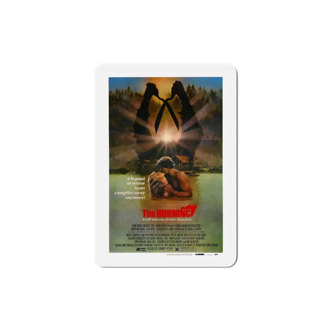 The Burning 1981 Movie Poster Refrigerator Magnet 3 Inch - The Sticker Space