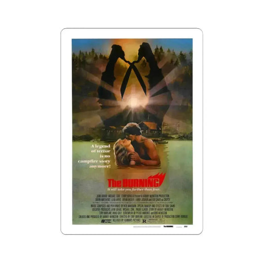 THE BURNING 1981 Movie Poster - STICKER Vinyl Kiss-Cut Decal 2 Inch White - The Sticker Space