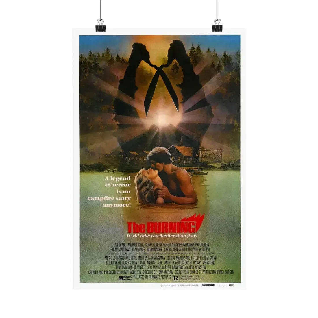 THE BURNING 1981 - Paper Movie Poster 12″ x 18″ Matte - The Sticker Space