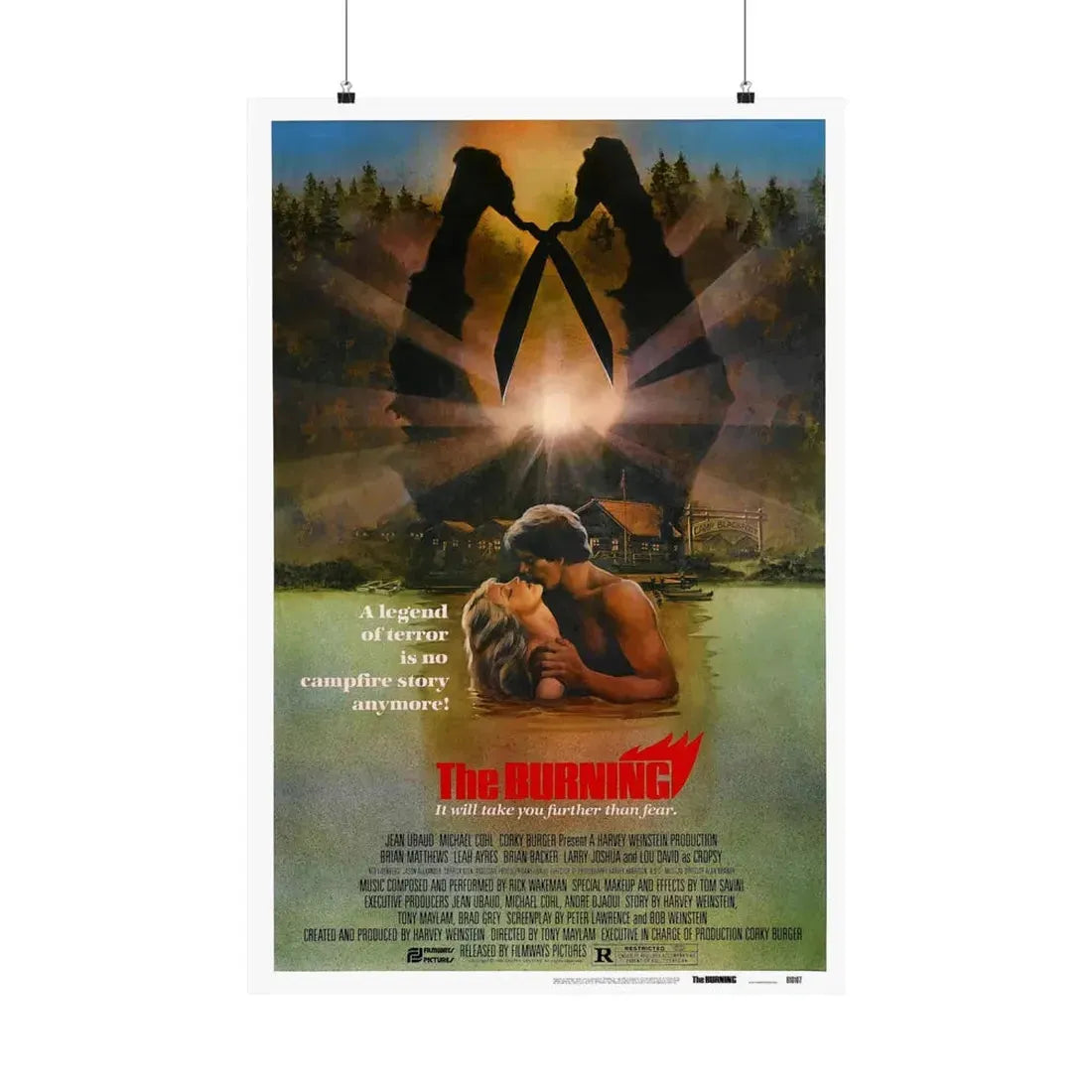 THE BURNING 1981 - Paper Movie Poster 24″ x 36″ Matte - The Sticker Space