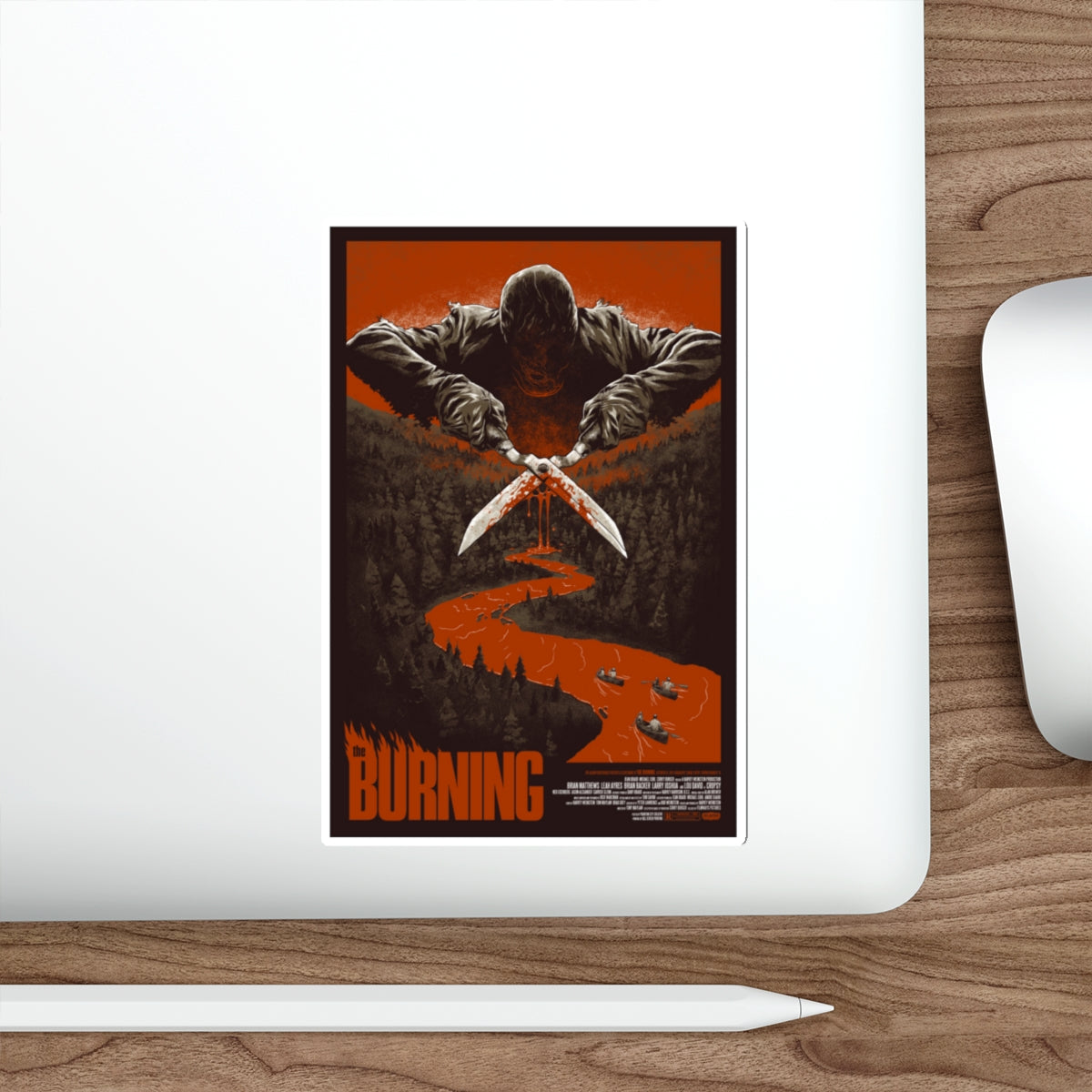 THE BURNING (MONDO) 1981 Movie Poster STICKER Vinyl Die-Cut Decal-The Sticker Space