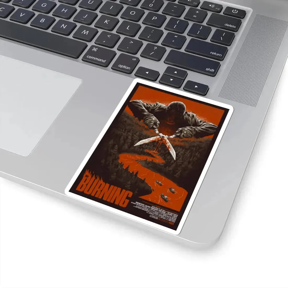 THE BURNING (MONDO) 1981 Movie Poster - STICKER Vinyl Kiss-Cut Decal - The Sticker Space