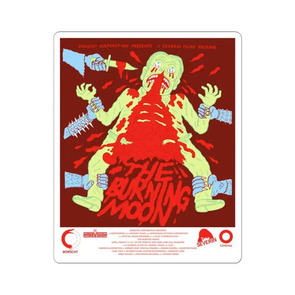 THE BURNING MOON 1992 Movie Poster - STICKER Vinyl Kiss-Cut Decal 4 Inch White - The Sticker Space