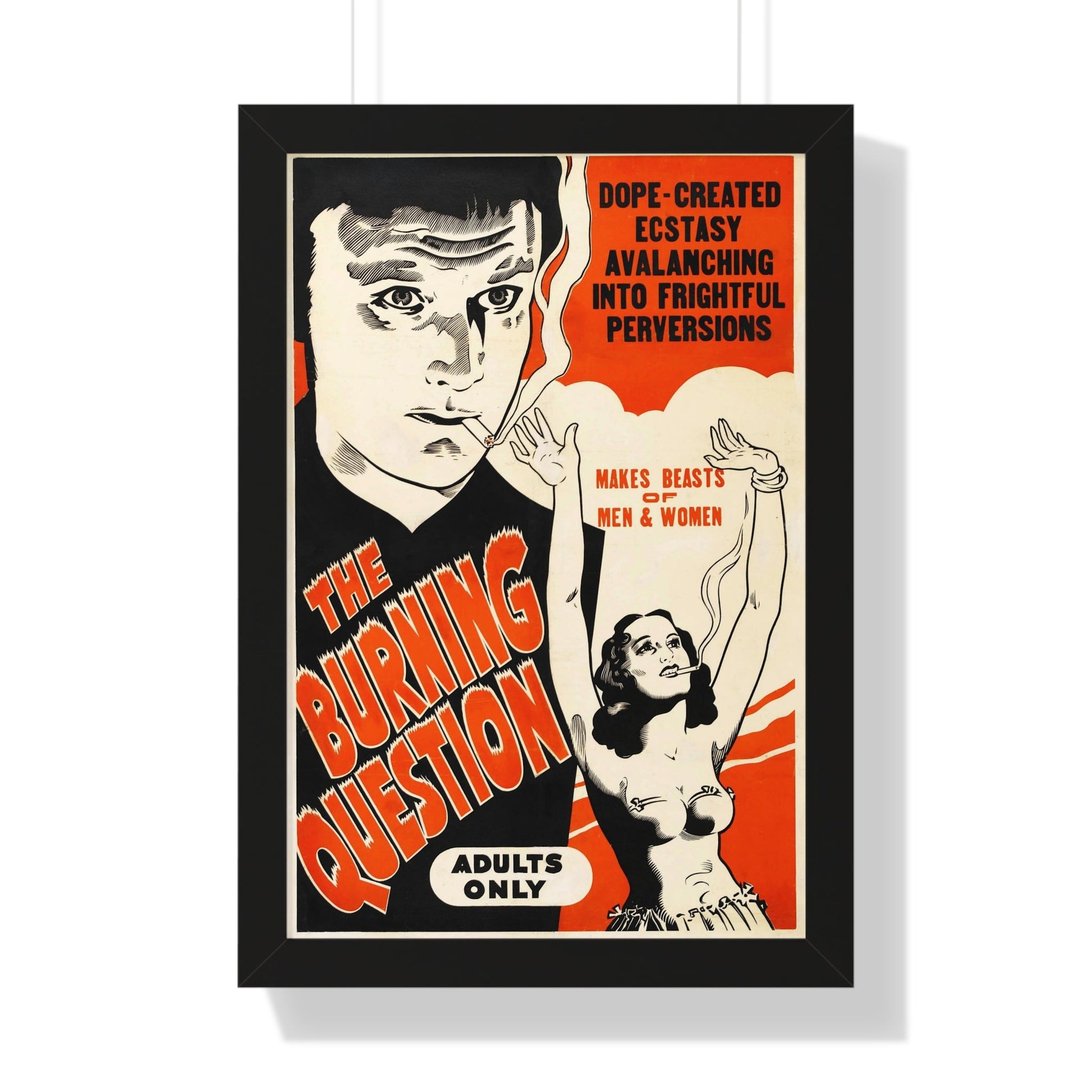 THE BURNING QUESTION (REEFER MADNESS) 1936 - Framed Movie Poster-16″ x 24″-The Sticker Space