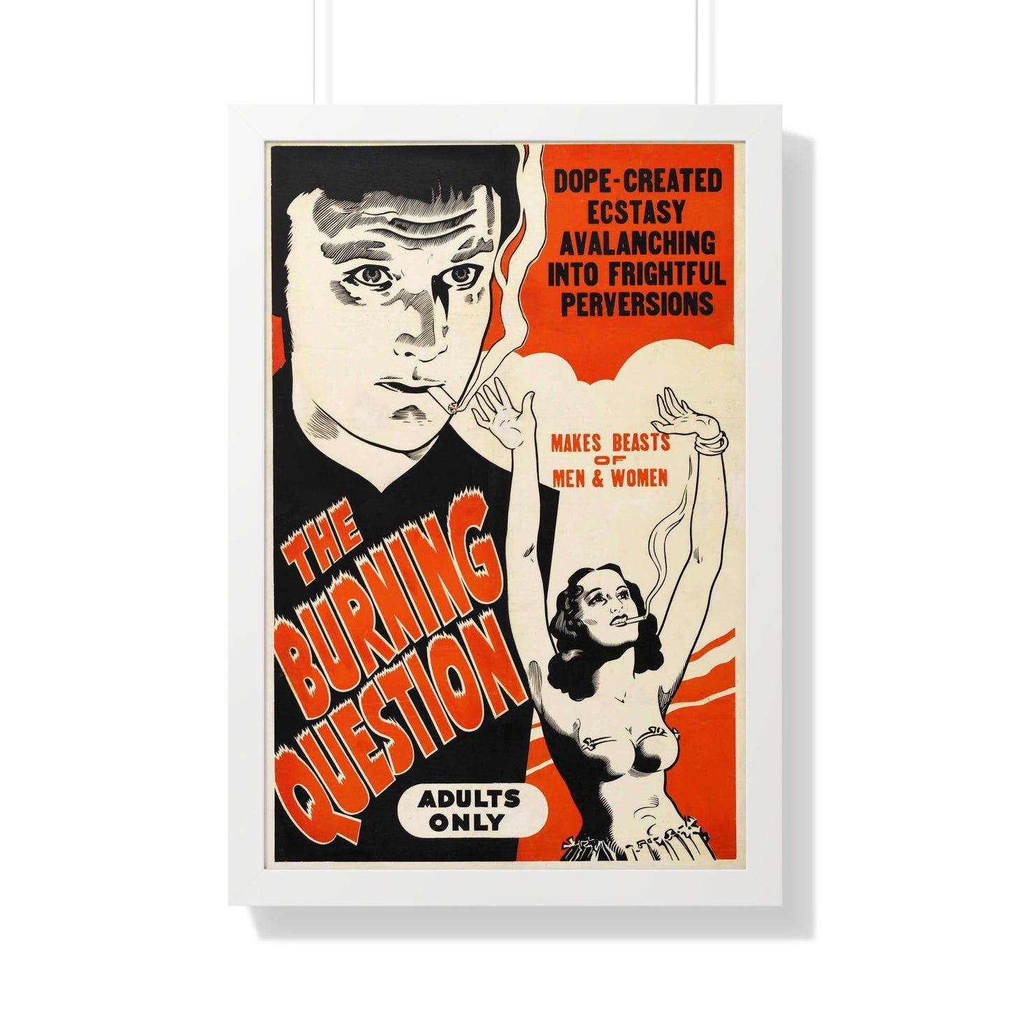 THE BURNING QUESTION (REEFER MADNESS) 1936 - Framed Movie Poster-20" x 30"-The Sticker Space