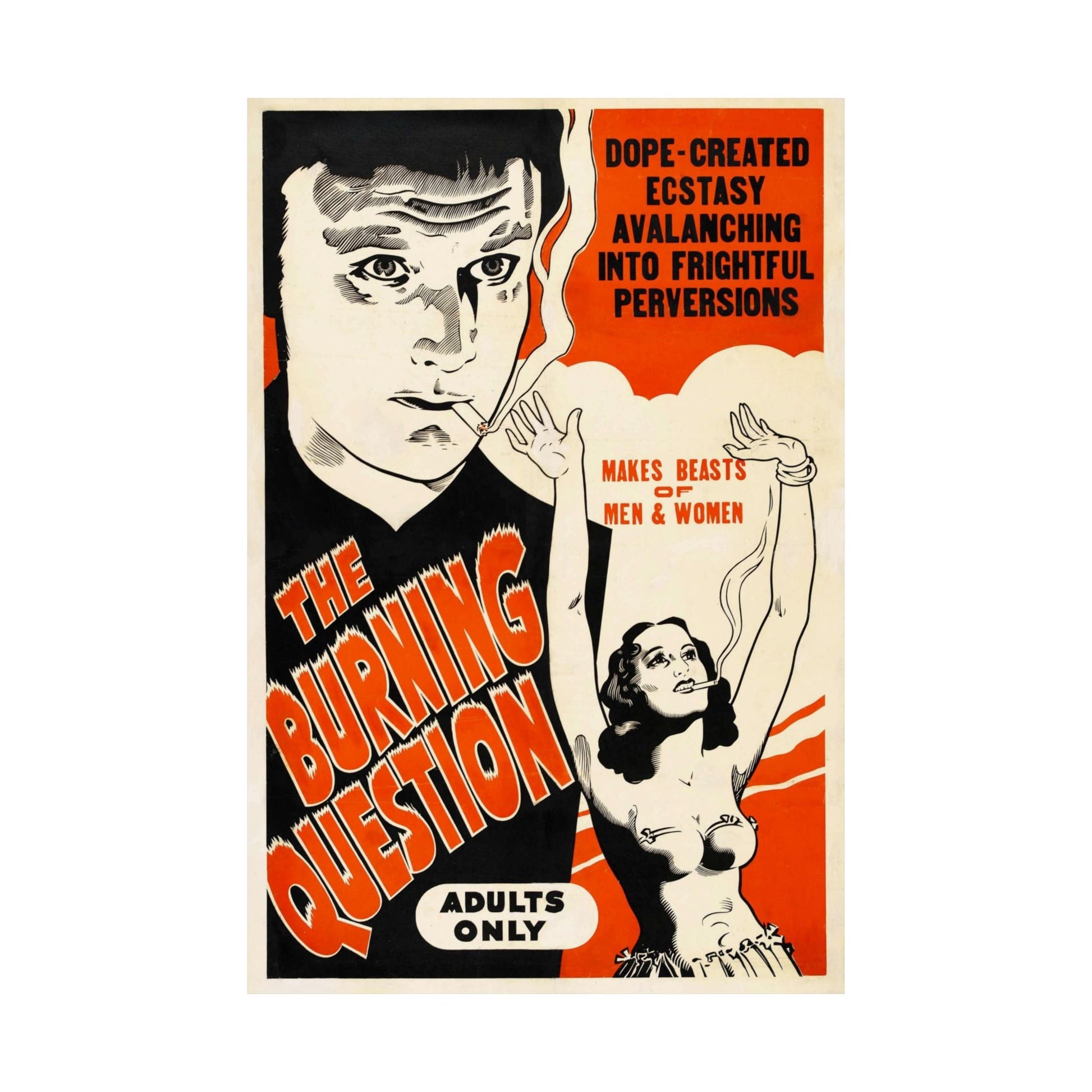 THE BURNING QUESTION (REEFER MADNESS) 1936 - Paper Movie Poster-The Sticker Space