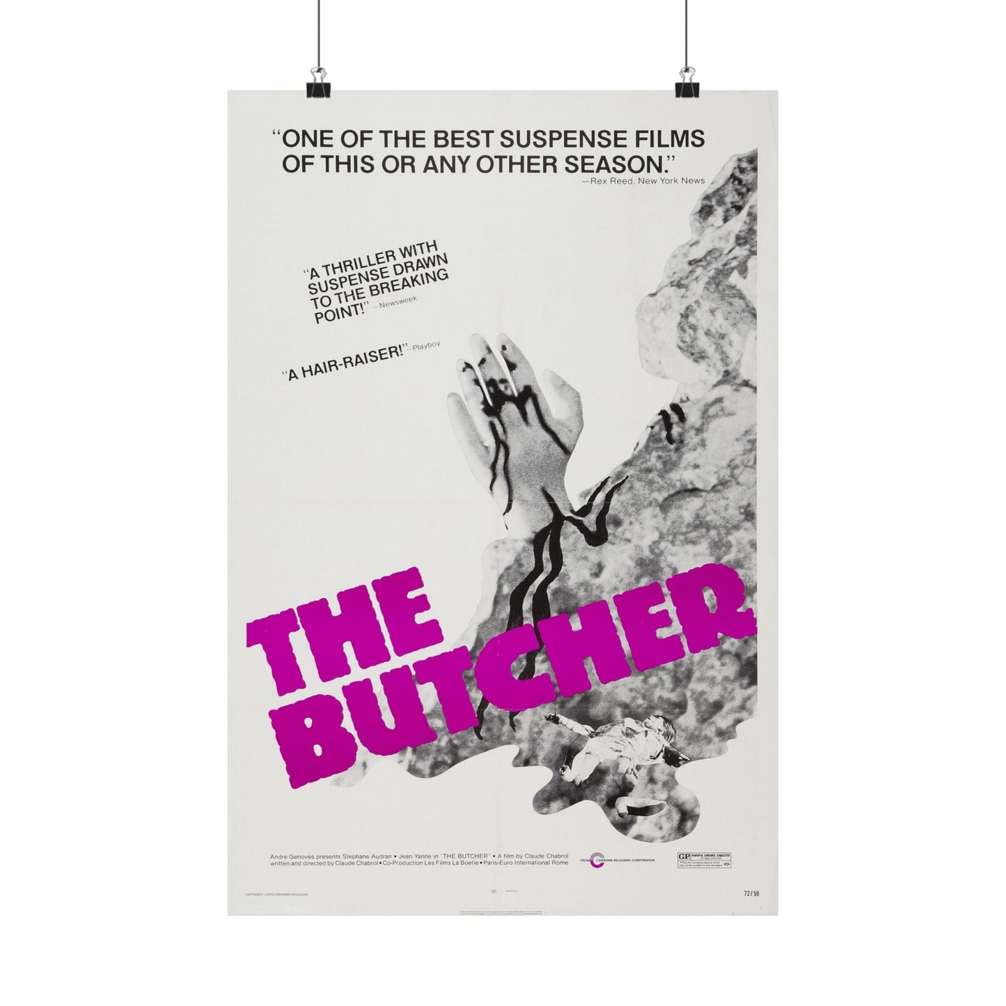 THE BUTCHER 1970 - Paper Movie Poster-16″ x 24″-The Sticker Space