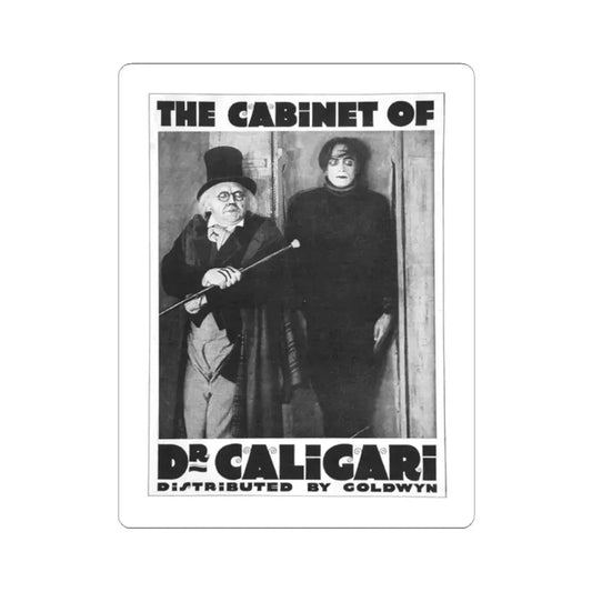 THE CABINET OF DR. CALIGARI (3) 1920 Movie Poster - STICKER Vinyl Kiss-Cut Decal 2 Inch White - The Sticker Space