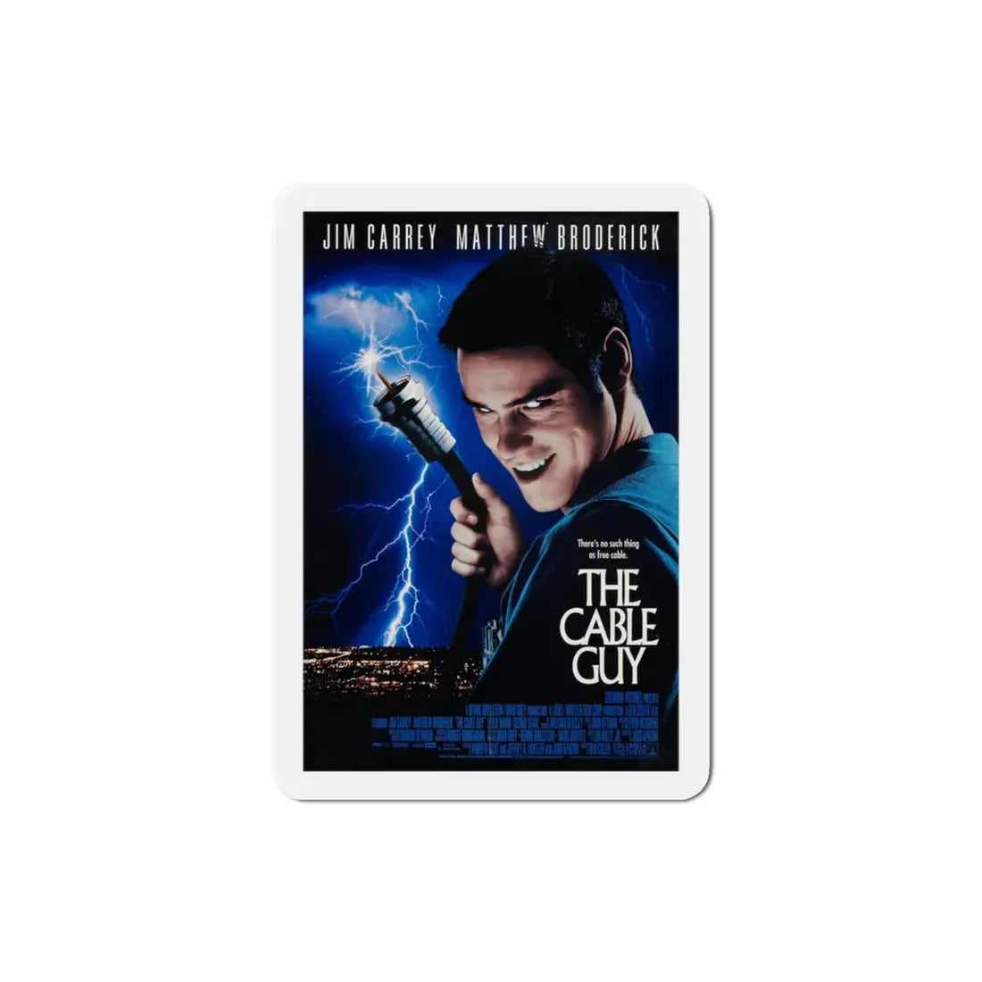 The Cable Guy 1996 Movie Poster Refrigerator Magnet 3 Inch - The Sticker Space