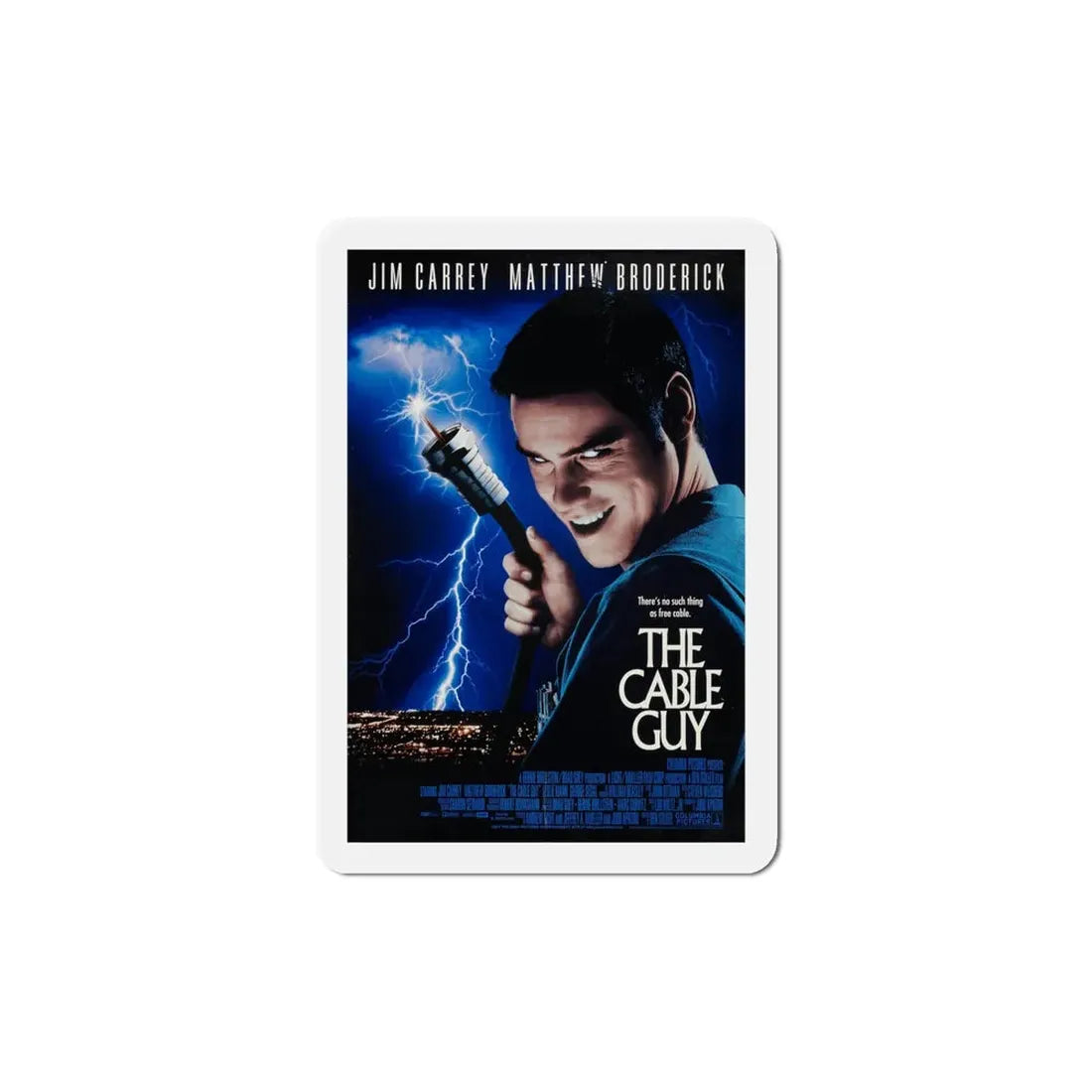The Cable Guy 1996 Movie Poster Refrigerator Magnet 6 Inch - The Sticker Space
