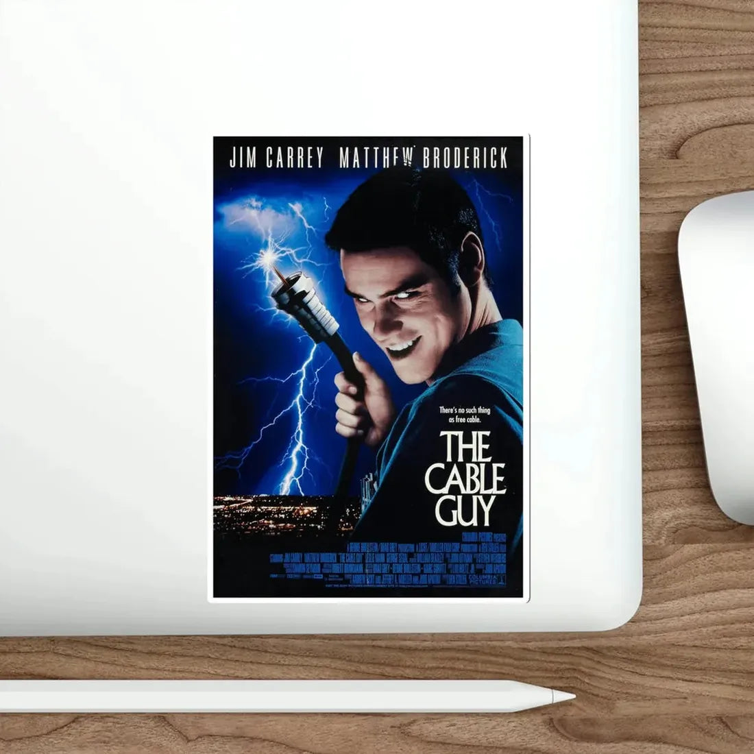 The Cable Guy 1996 Movie Poster STICKER Vinyl Die-Cut Decal - The Sticker Space
