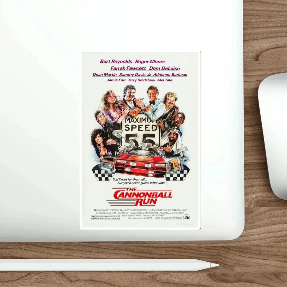 The Cannonball Run 1981 Movie Poster STICKER Vinyl Die-Cut Decal - The Sticker Space