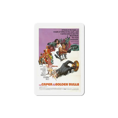 The Caper of the Golden Bulls 1967 Movie Poster Refrigerator Magnet 3 Inch - The Sticker Space
