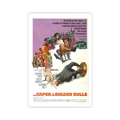 The Caper of the Golden Bulls 1967 Movie Poster STICKER Vinyl Die-Cut Decal 2 Inch - The Sticker Space
