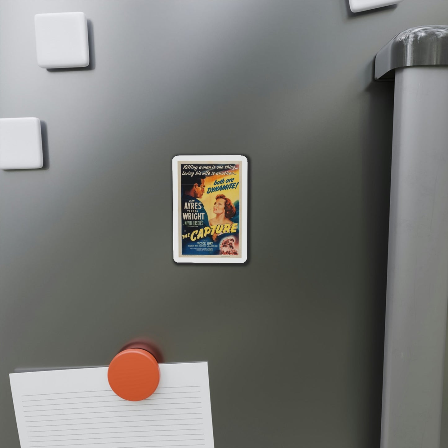 The Capture 1950 Movie Poster Die-Cut Magnet-The Sticker Space