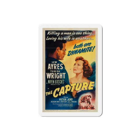 The Capture 1950 Movie Poster Refrigerator Magnet 2 Inch - The Sticker Space