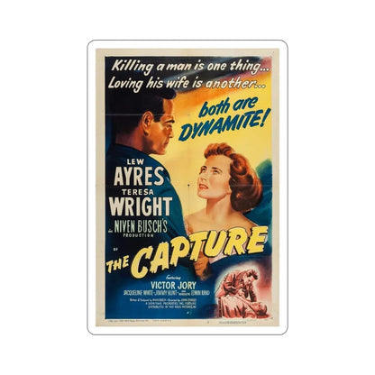 The Capture 1950 Movie Poster STICKER Vinyl Die-Cut Decal 4 Inch - The Sticker Space