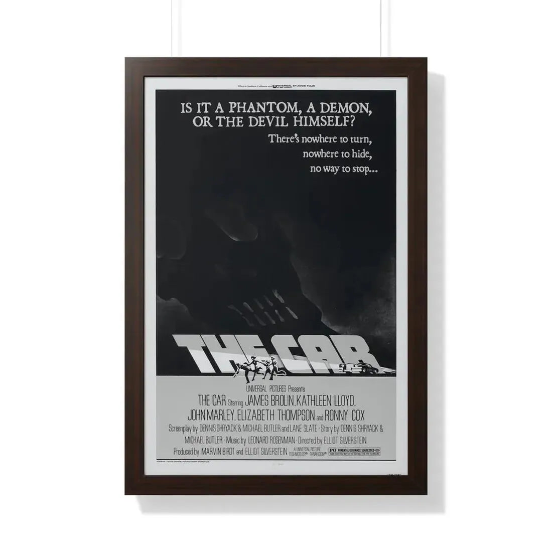 THE CAR 1977 - Framed Movie Poster 20" x 30" Walnut - The Sticker Space