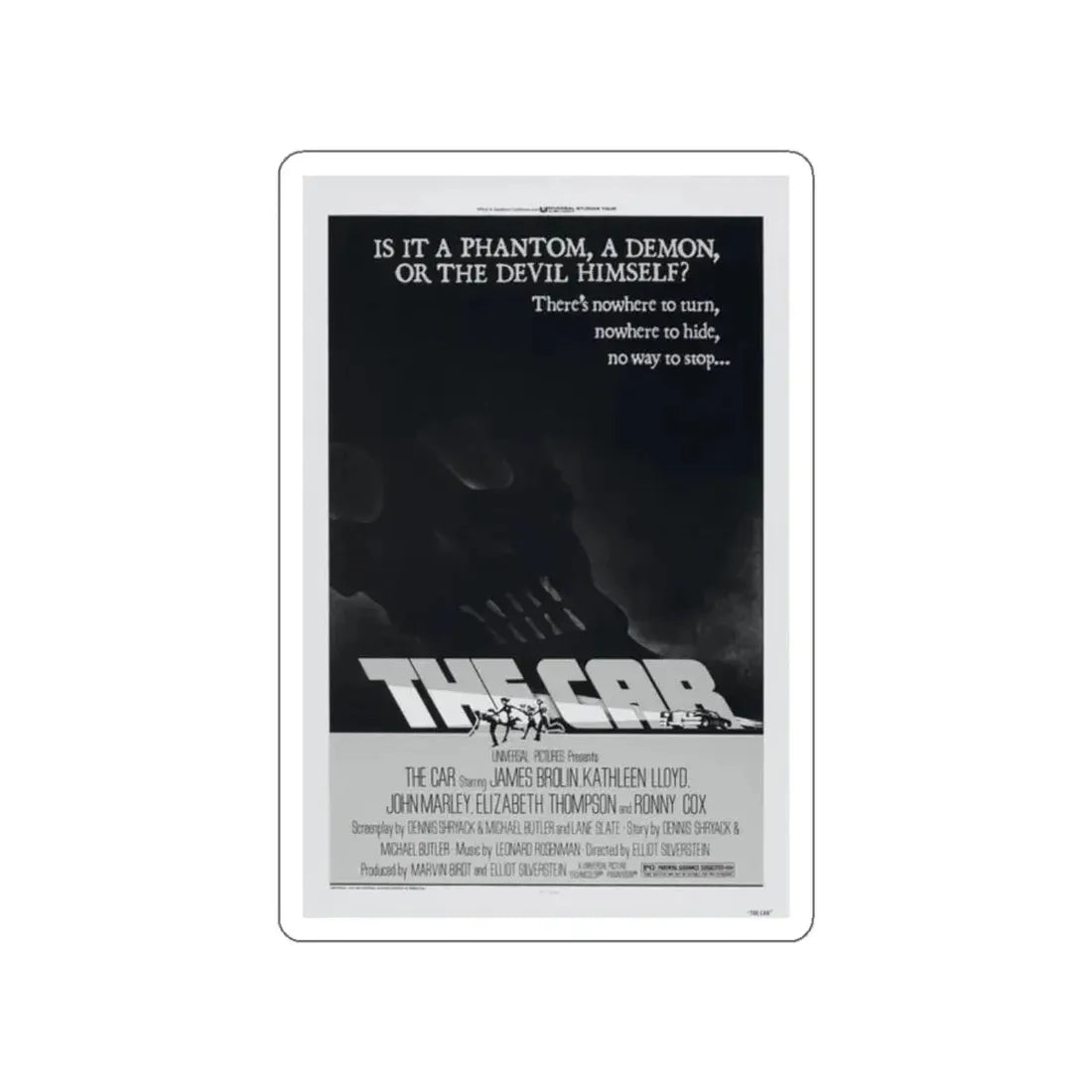 THE CAR 1977 Movie Poster STICKER Vinyl Die-Cut Decal 2 Inch - The Sticker Space