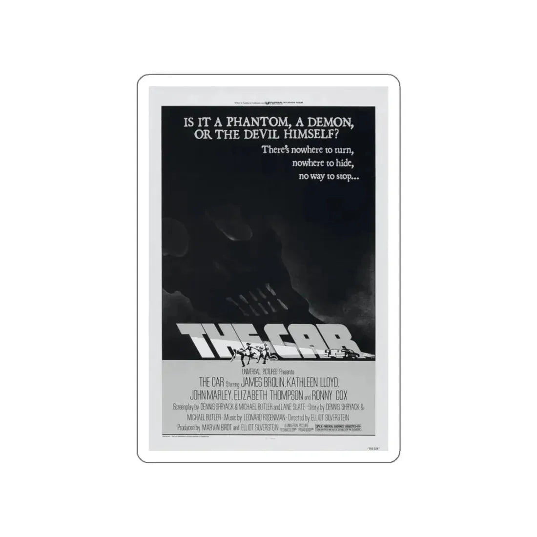 THE CAR 1977 Movie Poster STICKER Vinyl Die-Cut Decal 5 Inch - The Sticker Space
