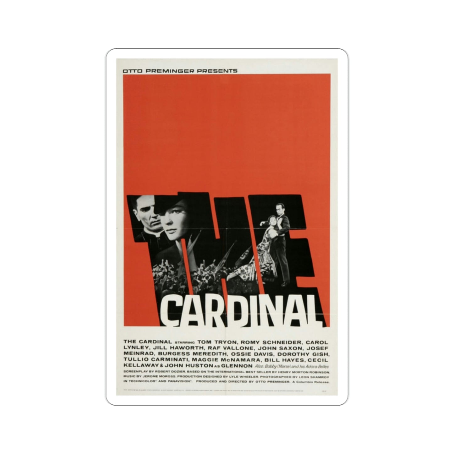 The Cardinal 1963 Movie Poster STICKER Vinyl Die-Cut Decal-2 Inch-The Sticker Space