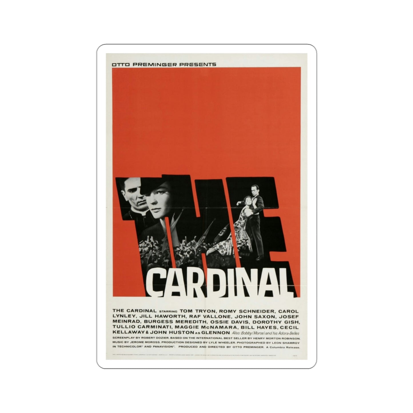 The Cardinal 1963 Movie Poster STICKER Vinyl Die-Cut Decal-3 Inch-The Sticker Space