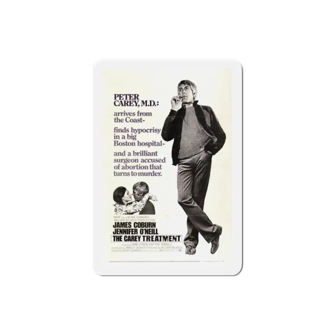 The Carey Treatment 1972 Movie Poster Refrigerator Magnet 2 Inch - The Sticker Space