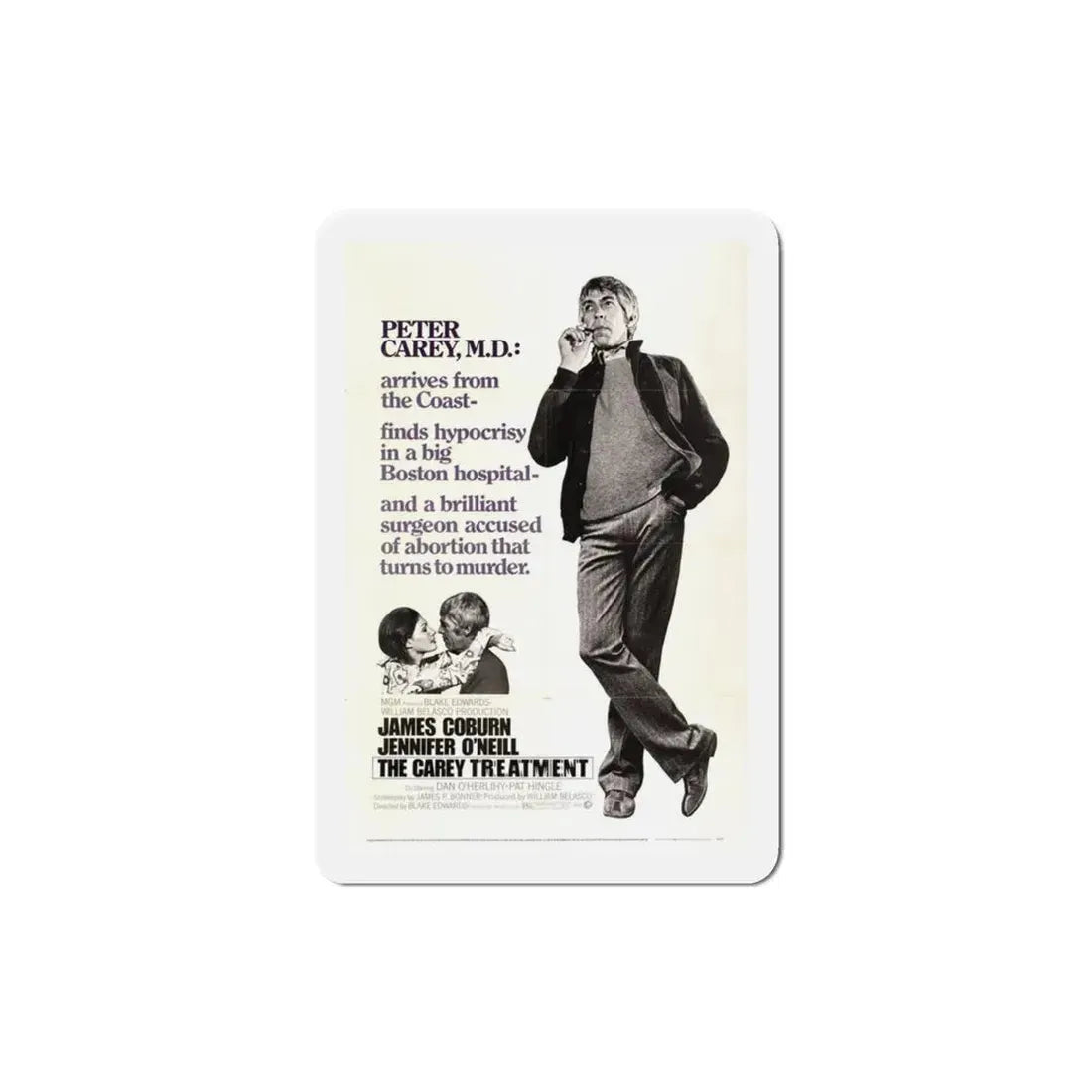 The Carey Treatment 1972 Movie Poster Refrigerator Magnet 3 Inch - The Sticker Space