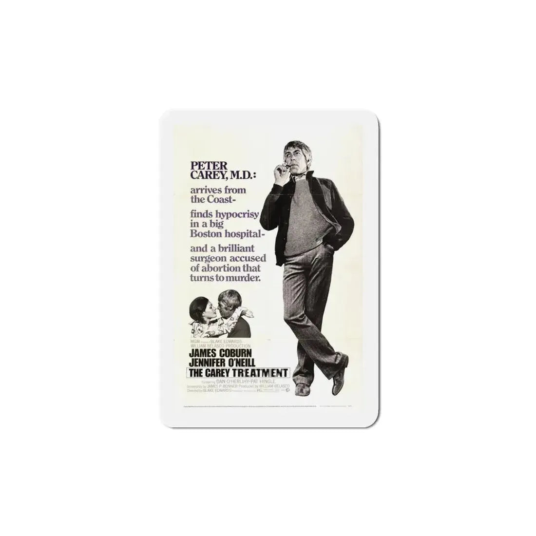 The Carey Treatment 1972 Movie Poster Refrigerator Magnet 5 Inch - The Sticker Space
