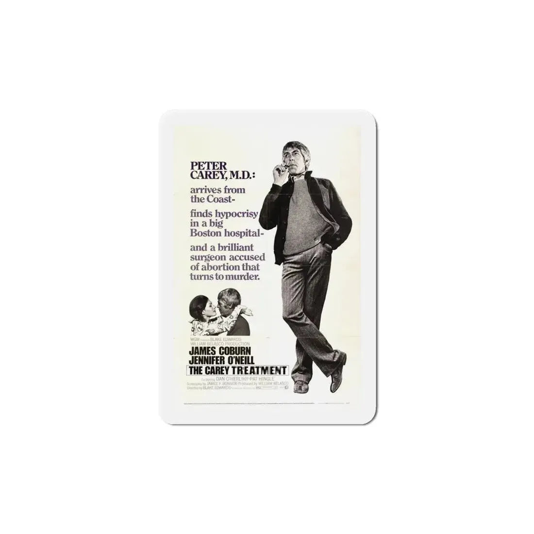 The Carey Treatment 1972 Movie Poster Refrigerator Magnet 6 Inch - The Sticker Space