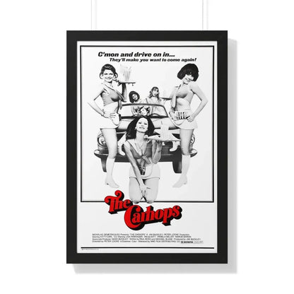THE CARHOPS 1975 - Framed Movie Poster 20" x 30" Black - The Sticker Space