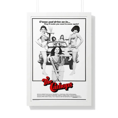 THE CARHOPS 1975 - Framed Movie Poster 20" x 30" White - The Sticker Space