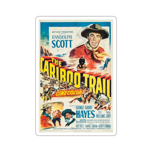 The Cariboo Trail 1950 Movie Poster STICKER Vinyl Die-Cut Decal 6 Inch - The Sticker Space