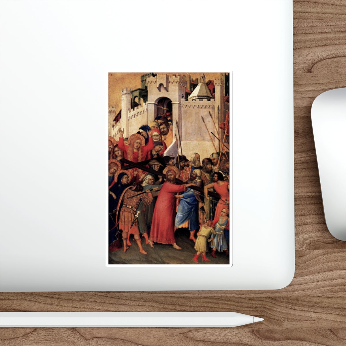 The Carrying of the Cross (Artwork) STICKER Vinyl Die-Cut Decal-The Sticker Space