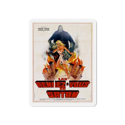 THE CASE OF THE BLOODY IRIS (FRENCH) 1972 Movie Poster - Refrigerator Magnet 3 Inch Die-Cut - The Sticker Space