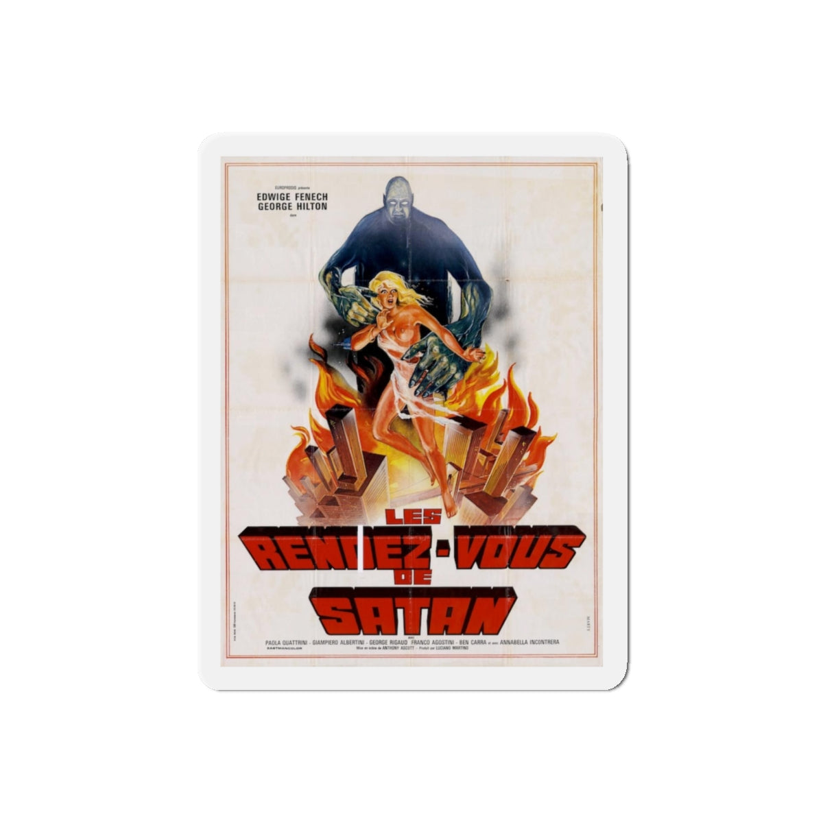 THE CASE OF THE BLOODY IRIS (FRENCH) 1972 Movie Poster - Refrigerator Magnet-5" x 5"-The Sticker Space