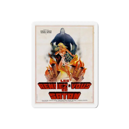 THE CASE OF THE BLOODY IRIS (FRENCH) 1972 Movie Poster - Refrigerator Magnet 6 Inch Die-Cut - The Sticker Space