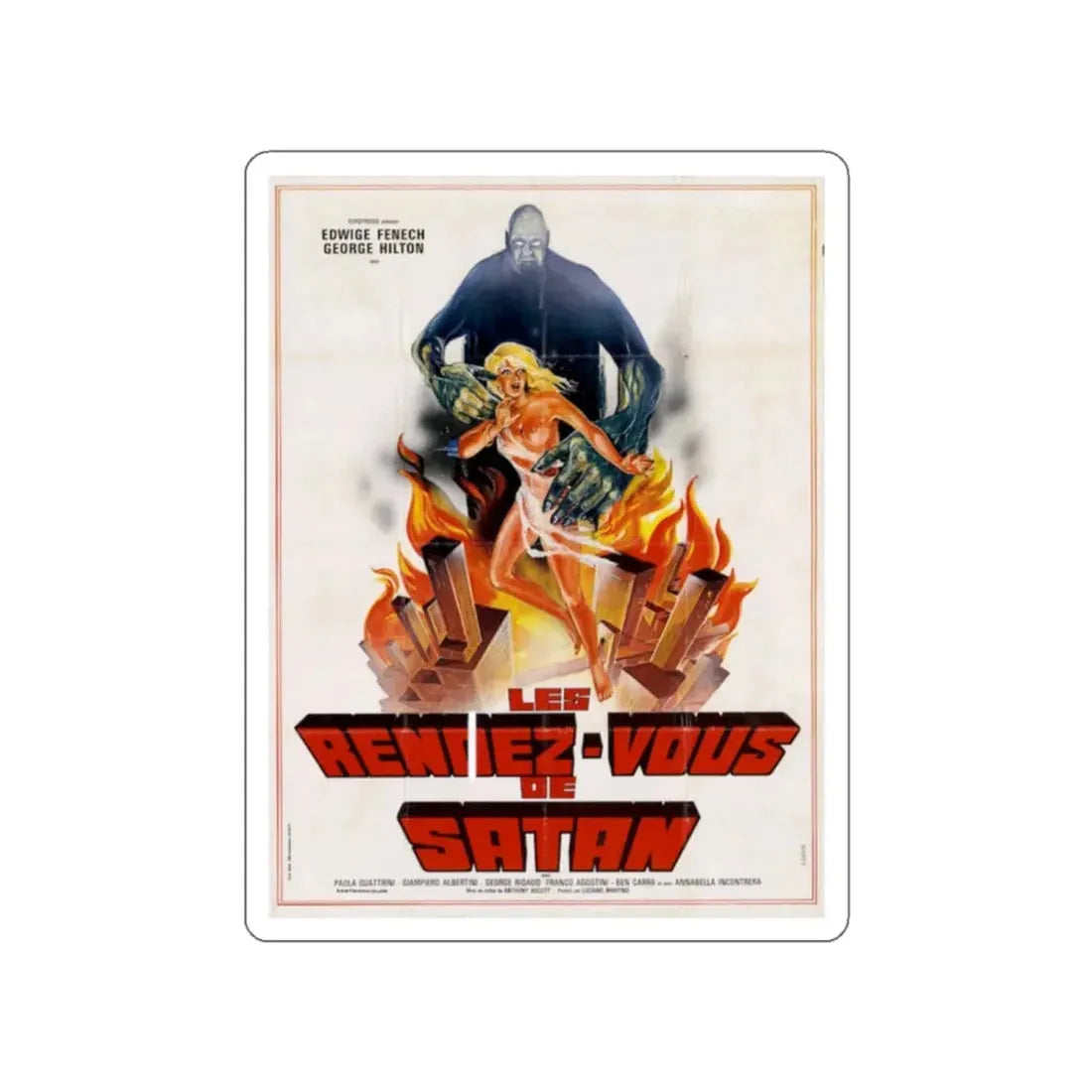 THE CASE OF THE BLOODY IRIS (FRENCH) 1972 Movie Poster STICKER Vinyl Die-Cut Decal 2 Inch - The Sticker Space