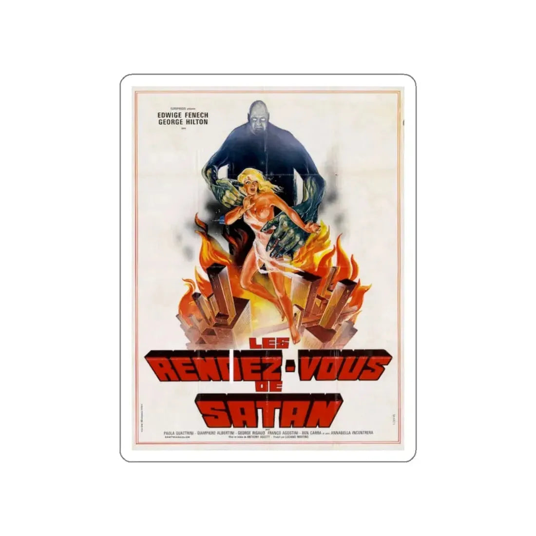 THE CASE OF THE BLOODY IRIS (FRENCH) 1972 Movie Poster STICKER Vinyl Die-Cut Decal 3 Inch - The Sticker Space