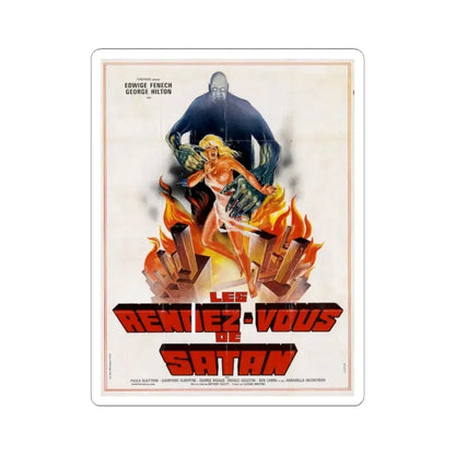 THE CASE OF THE BLOODY IRIS (FRENCH) 1972 Movie Poster - STICKER Vinyl Kiss-Cut Decal 3 Inch White - The Sticker Space