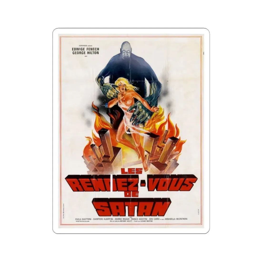 THE CASE OF THE BLOODY IRIS (FRENCH) 1972 Movie Poster - STICKER Vinyl Kiss-Cut Decal 6 Inch White - The Sticker Space