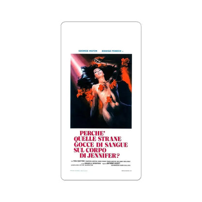 THE CASE OF THE BLOODY IRIS (ITALIAN) 1972 Movie Poster - STICKER Vinyl Kiss-Cut Decal 4 Inch White - The Sticker Space