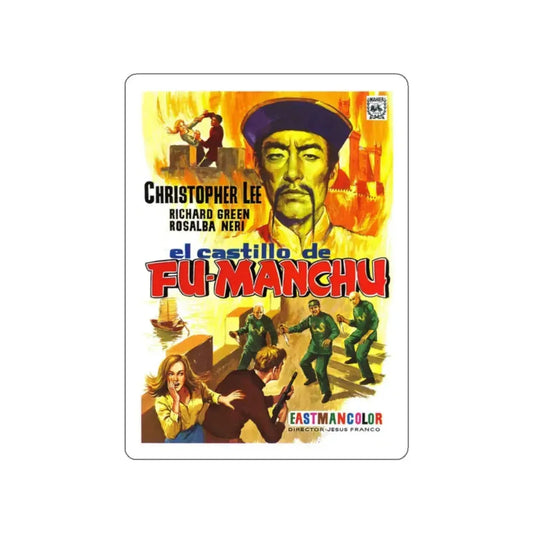 THE CASTLE OF FU-MANCHU 1969 Movie Poster STICKER Vinyl Die-Cut Decal 2 Inch - The Sticker Space