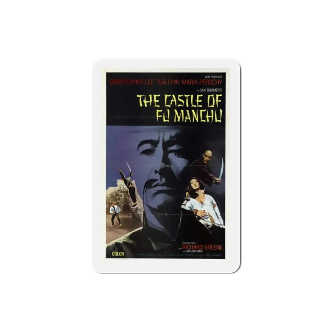 The Castle of Fu Manchu 1972 Movie Poster Refrigerator Magnet 2 Inch - The Sticker Space