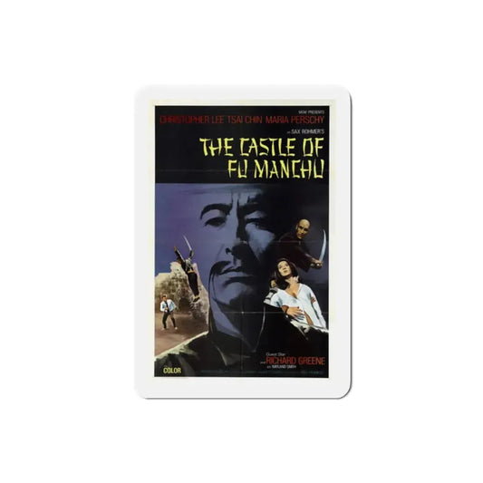 The Castle of Fu Manchu 1972 Movie Poster Refrigerator Magnet 2 Inch - The Sticker Space