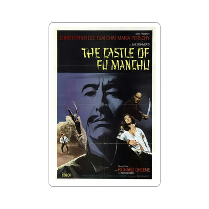 The Castle of Fu Manchu 1972 Movie Poster STICKER Vinyl Die-Cut Decal 3 Inch - The Sticker Space