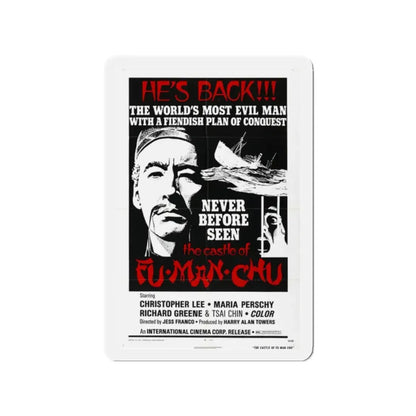 THE CASTLE OF FU MANCHU (2) 1969 Movie Poster - Refrigerator Magnet 2 Inch Die-Cut - The Sticker Space