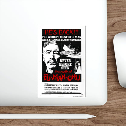THE CASTLE OF FU MANCHU (2) 1969 Movie Poster STICKER Vinyl Die-Cut Decal-The Sticker Space